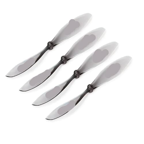 Hélice drone 3D T8044 F3P pales anti-vibration gris transparent pack de 4