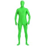 DreamHigh DH Men's Polyester Spandex Full Body Halloween Costume Zentai Suit (Lime Green, L)