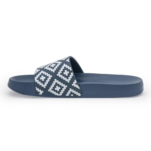 Image of Red Tape Womens Sliders in Slate Blue | Casual Pool Sliders | SLATE BLUE | 3 UK