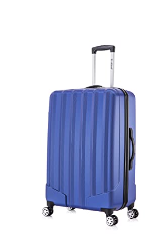 Rockland Santa Monica Hardside Spinner Wheel Luggage, Blue, 19", 24", 28"2