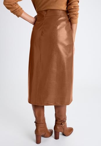 Jessica London Women's Plus Size Faux Croc Wrap Skirt2