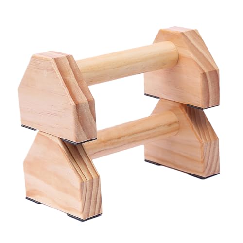 Mipcase 1Pair Solid Wood Bracket Portable Fitness Equipment for Muscle Training Handstand Bars Durable Non Slip Design for Enhanced Performance at Home