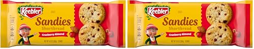 Keebler Sandies Shortbread, Cranberry Almond, 9.9oz (Pack of 2)