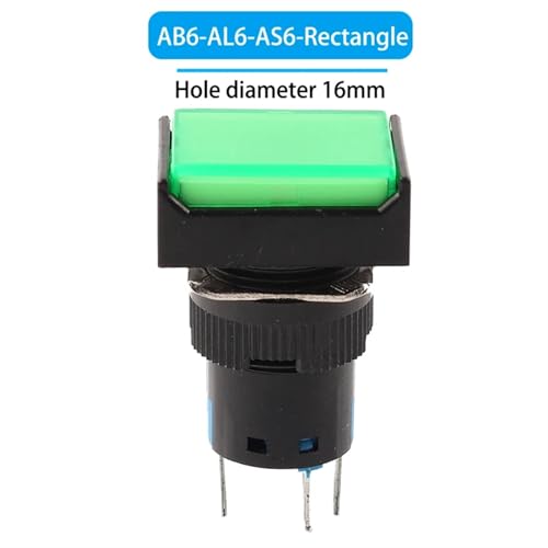 Interruptor de botón de 16mm con bloqueo mecánico seguro para paneles de alimentación 3A 2
