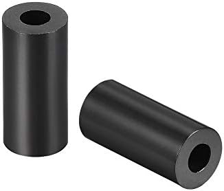 sourcing map Nylon Round Spacer Washer 3.2mm ID 7mm OD 5mm Height for M3 Screws Black 100Pcs