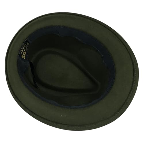 Image of FREEBIRD99 100% Wool Felt Panama Fedora Hat Short Brim Trilby Flat Hat for Men Women