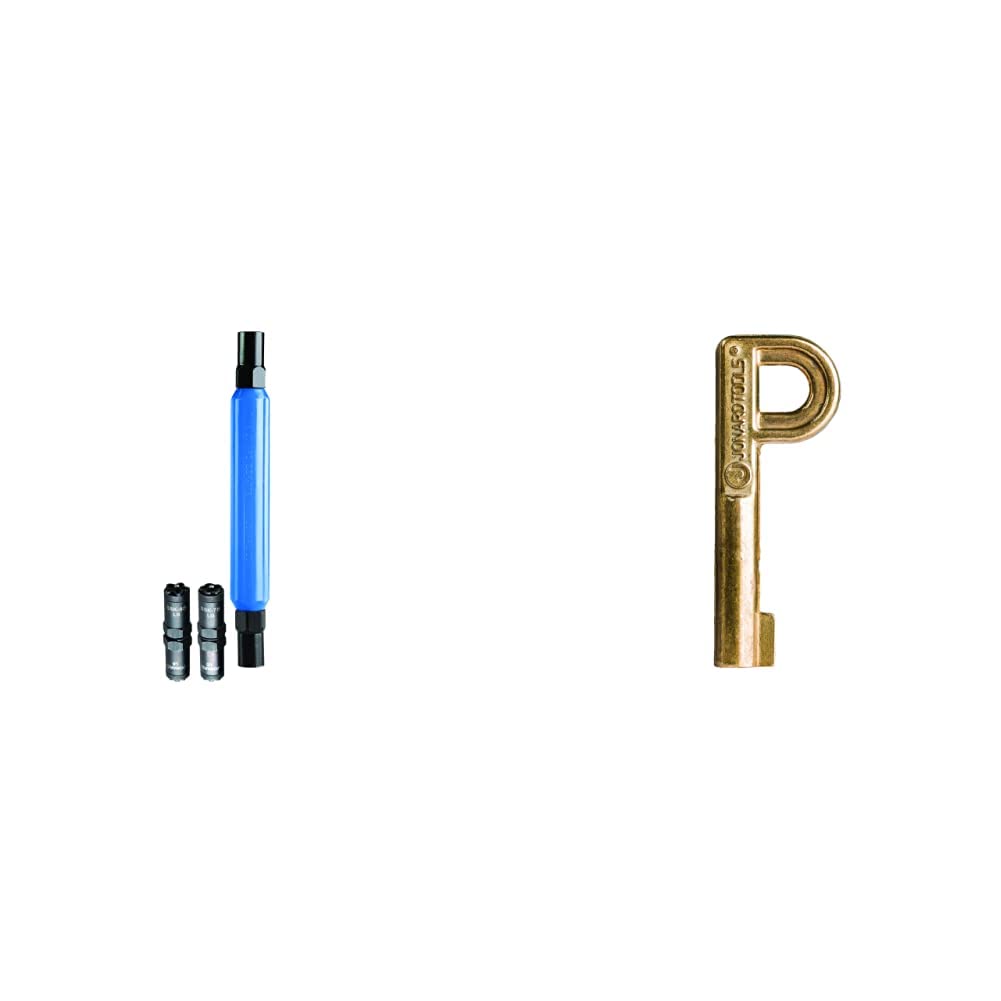 Jonard Tools SSK-876 Star Key Can Wrench Kit, LC, LG, LB, & LS Patterns & , TTK-225, P Key, for Self Lock Pedestal Lock, Brass, Gold
