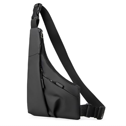 Sac à bandoulière contre le vol avec poche triangulaire noire