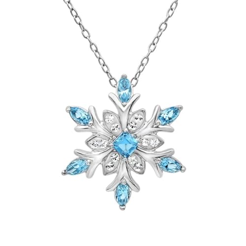 Amanda Rose Collection Snowflake Pendant-Necklace made with Austrian Crystals in Sterling Silver on an 18in. Sterling Silver Chain