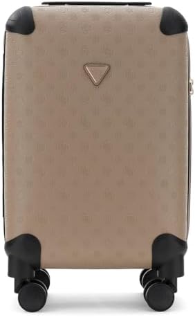 GUESS Maleta de Cabina con Ruedas Giratorias, Beige con Patrón de...