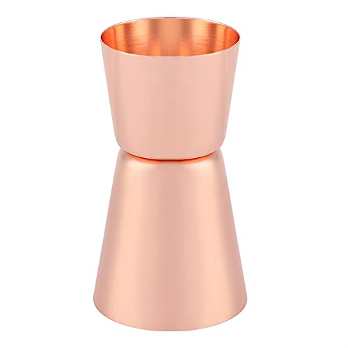 Jigger doble para barman, Jigger medidor de cócteles de acero inoxidable Jigger de cóctel de oro rosa para barman Jigger Licor Medición de alcohol Herramienta de barra de 15/30 ml