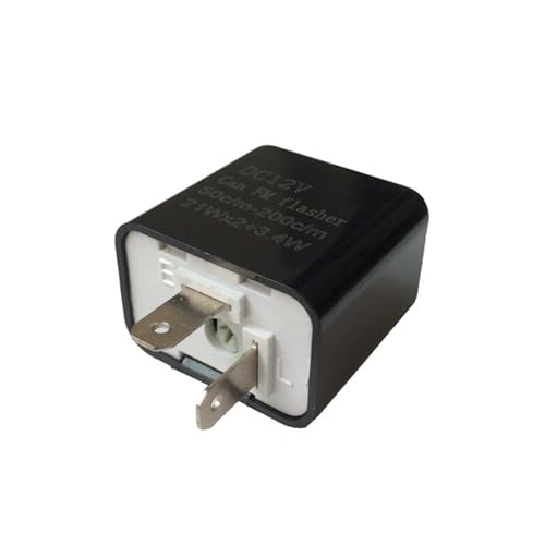 Relais clignotant LED moto 12V universel noir à fréquence réglable
