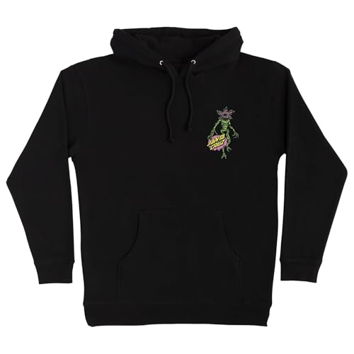 SANTA CRUZ Stranger Things Demogorgon Dot P/O Hooded Heavyweight Sweatshirt Black Med Mens