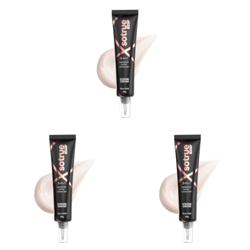 Image of Sotrue Strobe Cream Rose Gold, 30g | Primer, Highlighter & Moisturizer | 3 in 1 Illuminating Makeup Base | Japanese Sakura & Hyaluronic Acid | Dewy Glazed Instant Glow (Pack of 3)