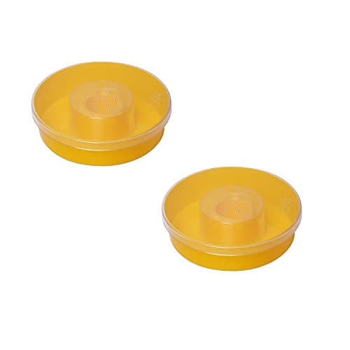 Bee Rapid Feeder, Round Hive Top Feeder Bee Water Feeder for Beekeeping Supplies Tool, Yellow, 2Pack