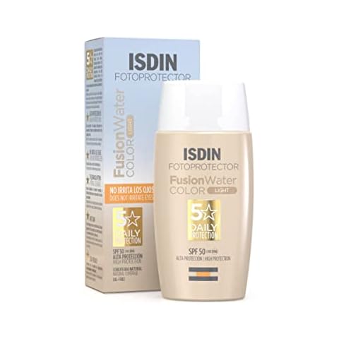 Protector Solar Facial con Color ISDIN Fusion Water Color Light SPF 50 Cover