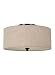 Sea Gull Lighting 75952-710 Stirling Two-Light Flush Mount Ceiling Light with Satin Etched Glass Diffuser and Beige Linen Fabric Shade, Burnt Sienna Finish