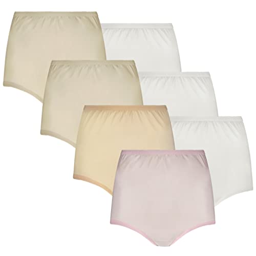 Carole Women's Pastel Nylon Panties Everyday 7 Pair Pack, Size 8 #TOP8