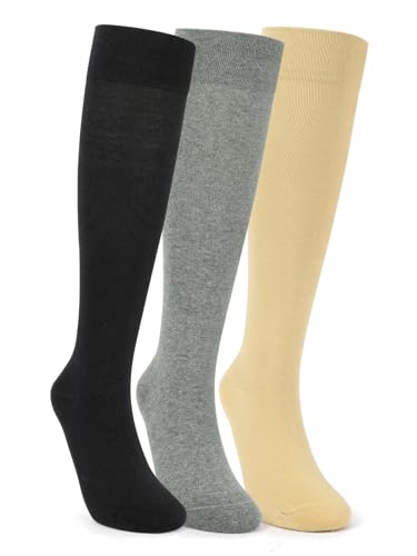Image of 3 Pairs Knee High Toe Socks for Men & Women - Compression Toe Socks Separate Toe Design for Daily