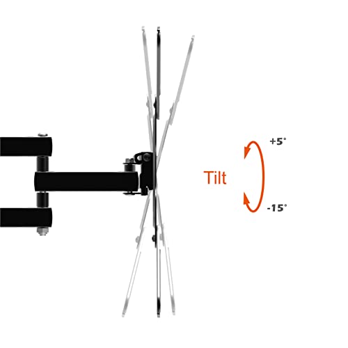 Mount Plus Lda11-Dv291 Lcd Led Swivel Tilt Wall Mount Bracket For 23" - 55" Lcd Led Tv Monitor Bundle Single Glass Shelf For Blu-Ray, Dvd And Avcomponents (Vesa 400X400, 300X300, 200X200, Glass Shelf Size 14.17 X 9.84) #TOP4