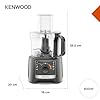 Kenwood MultiPro Compact FDP31.360GY, Robot da Cucina Multifunzione con Lama per Frullare, Disco per Impastare e Affettare, Spremiagrumi, Frullatore 1.2L, 2 Velocità+Pulse, Ciotola 2.1L, 800W, Grigio