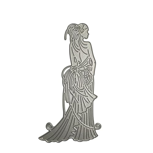 mikidoo Troqueles de corte de bailarina, plantillas de metal para álbumes de recortes, tarjetas, decoración de fotos, plantillas, 6,3 x 12 cm