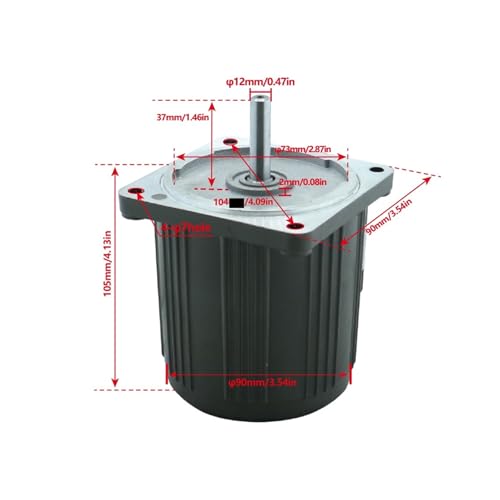 Moteur à induction 40W à arbre mécanique renforcé 12mm - 5