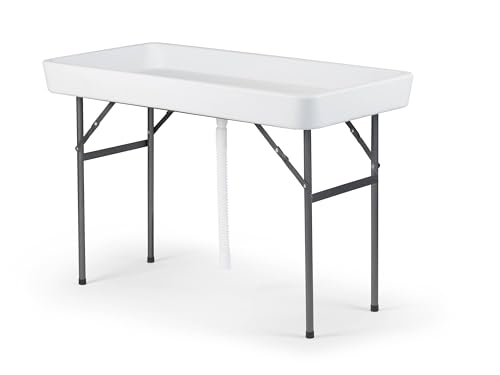 Fill and Chill Ice Cooler Folding Table with Large Sink and Drain for Cleaning Fish and Game and Keeping Fish and Food Cold for Parties Camping and Cleaning product thumbnail 2