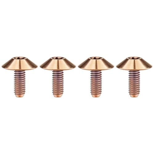 Titanium M4 M5 M6 Button Torx Head Bolt Screw (Bronze, M4x10mm)