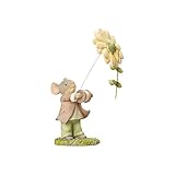 Enesco Tails with Heart “Mouse Flying Kite” Stone Resin Figurine, 3.54”, Multicolor