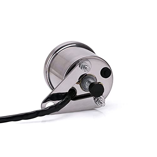 Miniatura 5 de ELING Velocímetro universal 123.7 mih 10000 rpm, medidor de nivel de combustible para motocicleta con chapado de hierro (medidor de