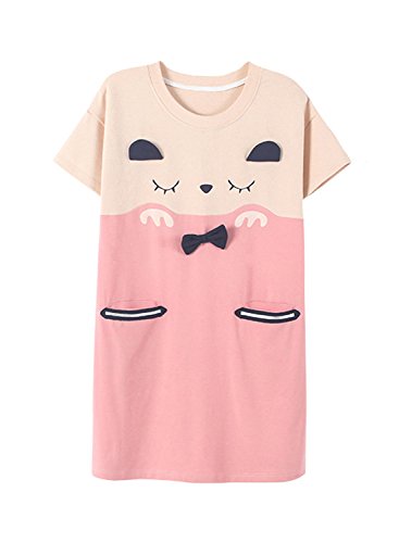 Big Girls Nightgown Cotton Summer Nightdress Loose Sleep Dress 10 12 14 16 183