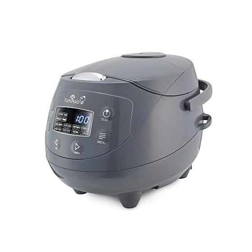 Yum Asia Panda Mini Rijstkoker Met Ninja Keramische Kom en Advanced Fuzzy Logic (3,5 kop, 0,63 liter) 4 Rijstkookfuncties, 4 Multicooker-functies, LED-display, 220-240V (Cobalt Grey)