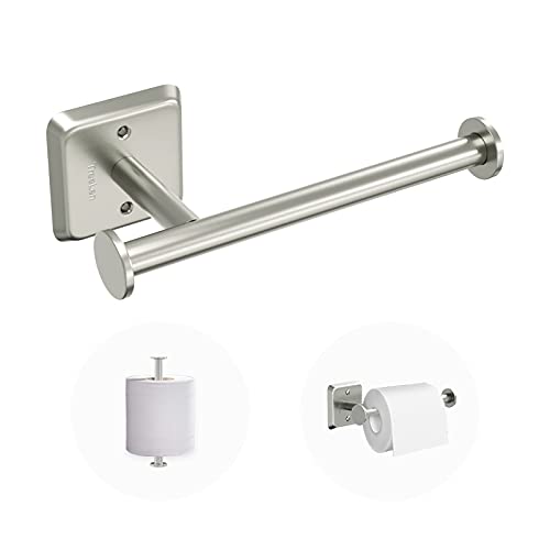 TreeLen Toilet Paper Holder Wall Mount Bathroom Toilet Paper Roll Holders Bath Tissue Dispenser for Cabinet-Brushed Nickel