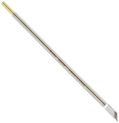 Image of Metcal SMTC-0161 Series SMTC Hand Soldering Rework Cartridge for Temperature Sensitive Application, 357C Maximum Tip Temperature, Knife 45, Increased Tinned Area Length 2.03mm, 4.8mm Tip Size, 16.51mm Tip Length