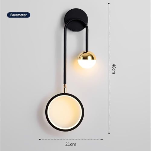 Iluminacion a suspension LED para ahorrar espacio en mesita de noche lampara pared 2