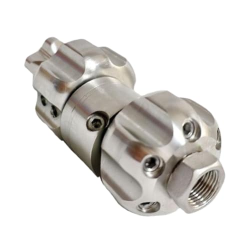 Kuntesetty Boquilla Desatascadora Rotativa para Tuberías con Chorro Frontal y Trasero Componente de Acero Inoxidable Conexión de 3/8 Pulgada Adecuada para, 135 L Min 200 Bar