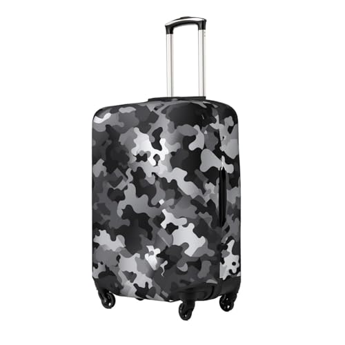 Travel Luggage Cover Anti-Scratch Suitcase Cover Protector Elastic Thicken Luggage Protector Washable Baggage Covers Black White Gray Camouflage Suitcase Sleeve Fit 18-32 Inch Luggage Medium2