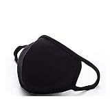 Anti Dust Mask, DGWHYC 3PCS Cotton Reusable Soft Breathable Half Face Masks, Face Mask for Protection, Dust and Pollution, for Teens Women Men (Black)