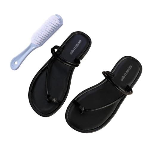 CLSQLXYJZC Womens Sandals Bunion Support, Women's Slip-On Chunky Heel Orthopedic Bunion Corrector Sandals, Casual Dressy Summer Beach Vacation Sandal, for Splints Toe Separator, Hallux Valgus