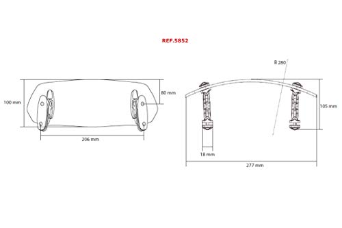Visière multiréglable Puig 5852W fin des turbulences casque fixation vis