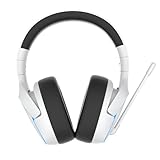 ゲーミングヘッドセット ps5 ヘッドセット 【2.4G USB/Type-cアダプター/Bluetooth 5.3/有線】 4WAY接続 <20ms超低遅延ゲームヘッドセット アクティブノイズキャンセリング / 50MMドライバー立体音響 / RGB ライト/最大約70時間バッテリー / 急速充電/マイク付き pc ps5 ps4 xboxone対応 (パールホワイト)