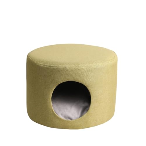 Brfveob ペットハウス スツール 脚 オールシーズン対応 猫 犬 ペット用スツール 小型犬 猫用椅子 千倉キャットハウス (体重6kg以下推奨) (グリーン,足がない)