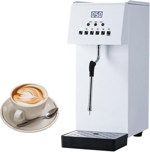 Komercyjny spieniacz do mleka i parownik, ekspres do kawy espresso z spieniaczem do mleka, komercyjny elektryczny spieniacz do mleka, wielofunkcyjny, pojemność 6 l, stal nierdzewna, do kawiarni z de