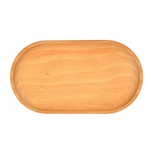 Assiette en Bois,Plateau de Service,Plateau Décoratif,Plateau en Bois Assiette de Diner Ovale en Bois pour Apéritif Desserts Écologique Ovale Décoration Design