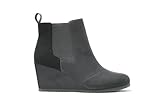 TOMS Women's Bailey Ankle Boots, Gunmetal, 9, Suede/Textile/Leather – Booties for Women