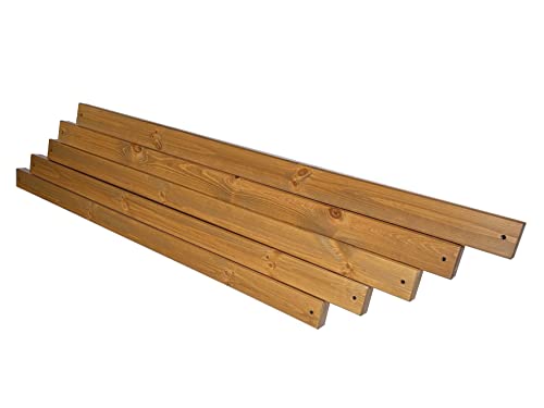 Primario Grande Lot de 5 planches pour banc de jardin imprégnées - Compatible avec tous les bancs sans dossier - Lames résistantes aux intempéries - Pour...