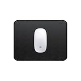 SATECHI ヴィーガンレザー マウスパッド - エルゴノミクスマウスパッド リバーシブル 傷・水に強い お手入れ簡単 - オフィスや自宅に最適なデスクマウスパッド 9.8インチ x 7.5インチ x 0.14インチ (ブラック)