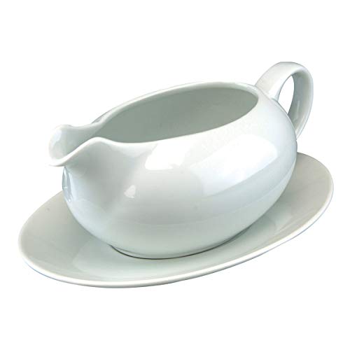 Apollo Gravy Boat 550ml Saucer, Multi-Colour, 21x9.1x14, 2359