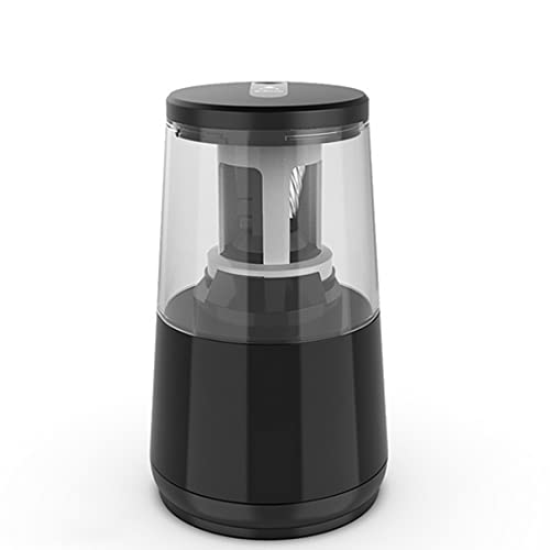 Sacapuntas automático con Doble Fuente de alimentación y depósito de residuos de Gran Capacidad. Afila lápices rápidamente. Herramientas de Aprendizaje y Oficina.
